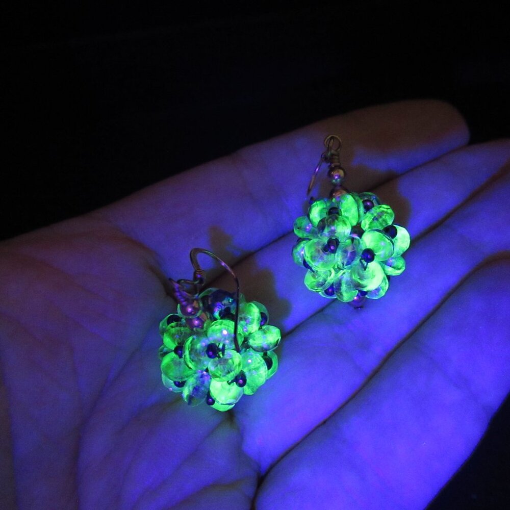 Handwoven UG beaded bead earrings